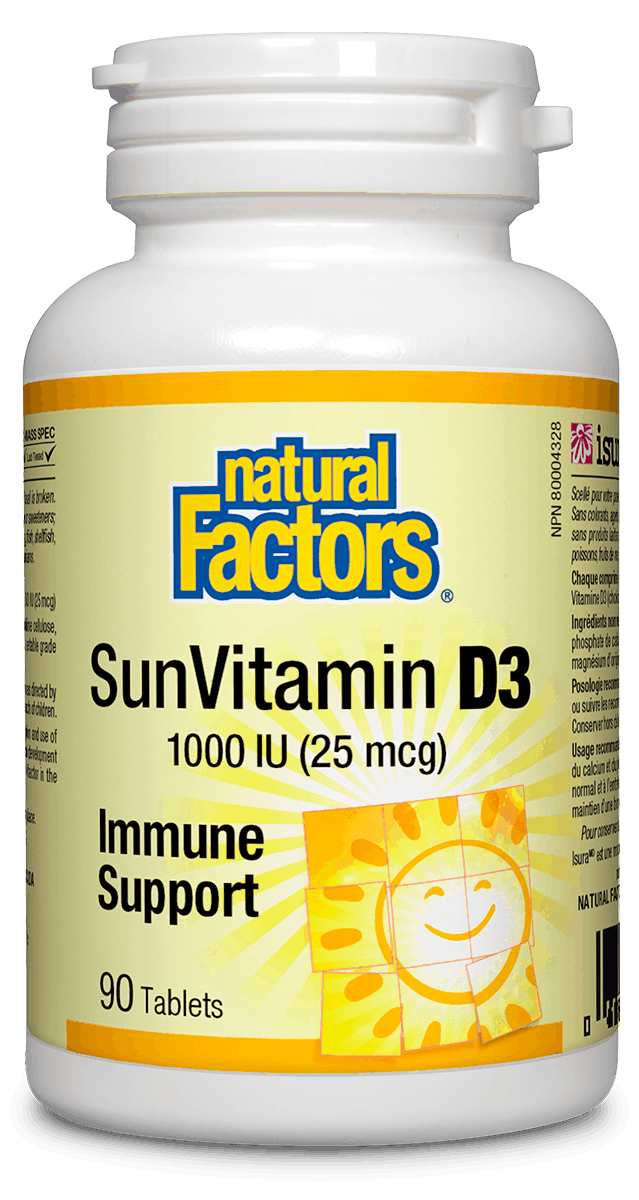 Natural Factors Витамин D3 1000 IU х 90 таблетки